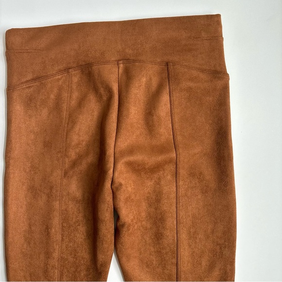 Spanx Faux Suede Leggings Pants in Rich Caramel Size Large - Picture 7 of 17